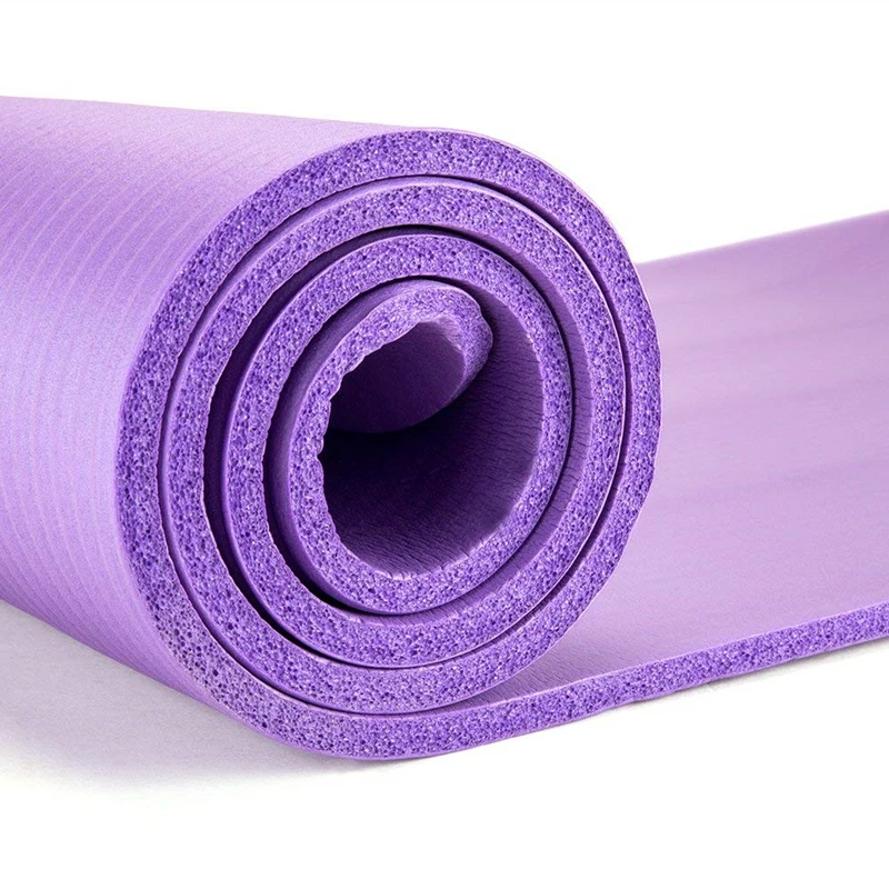10 мм нескользящий коврик для йоги 183*60*10 мм высокой плотности гимнастический коврик из бнк для фитнес, Пилатес тренировки тренировок пола w/ремень для переноски