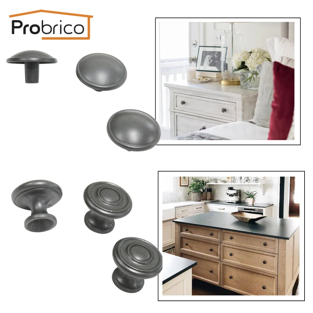 Probrico Drawer Closet Knobs Furniture Cabinet Handles And Pulls 6 Pack Vintage Hardware Oil Rubbed Bronze Antique-Style Copper Probrico Drawer Closet Knobs Furniture Cabinet Handles And Pulls 6 Pack Vintage Hardware Oil Rubbed Bronze Antique-Style Copper