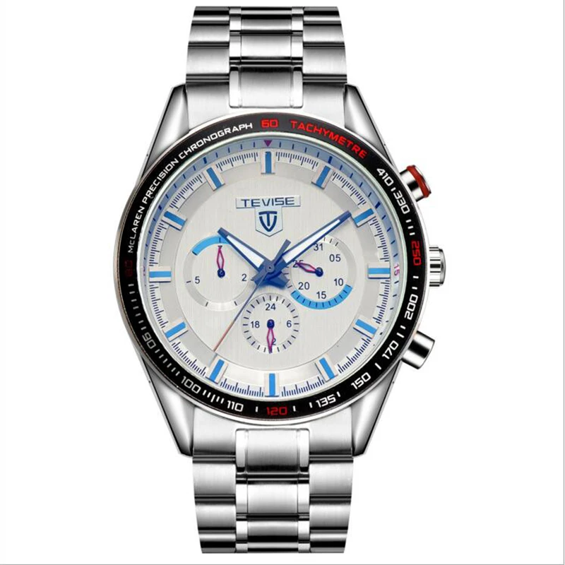 TEVISE 2017 font b Watches b font Men s font b Watch b font Six Needles
