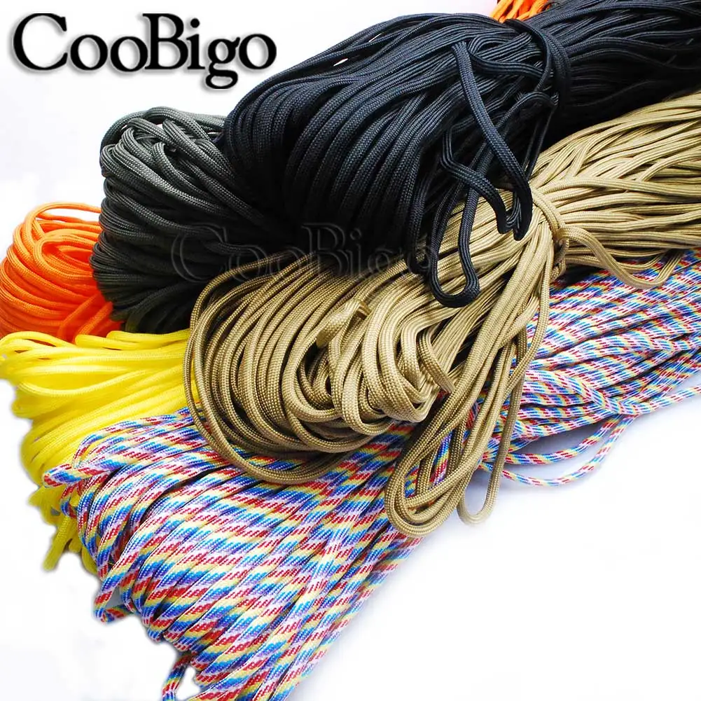 

177 Colors 328FT(100M) Parachute 550 Cord Rope Mil Spec Type III 7 Core Strand Outdoor Paracord Bracelet Climbing Camping Buckle