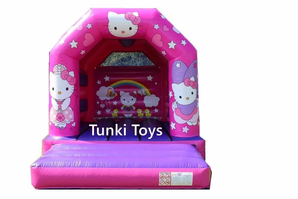 

lovely inflatable kitty jumping bouncy for girls