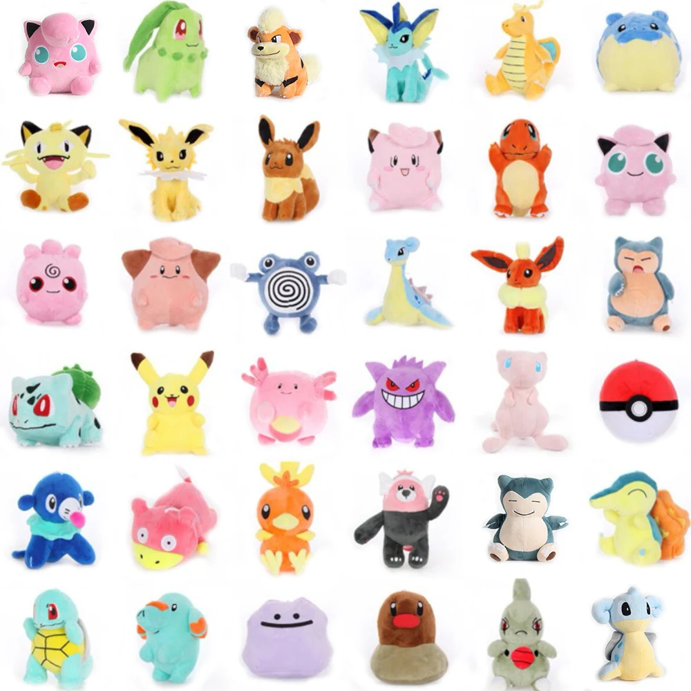 

Pikachu popplio Wartortle Eevee cute plush for Children gift Claw machine doll activities purchase present toys room car Pendant