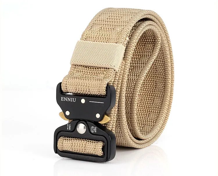 Regulável com Fivela de Metal Cinto de Nylon Acessórios de Caça Esportes ao ar Cinto Tático Enniu Novo Livre 125x3.8 cm Militar Cinto 16 Ferram. atividade ar livre