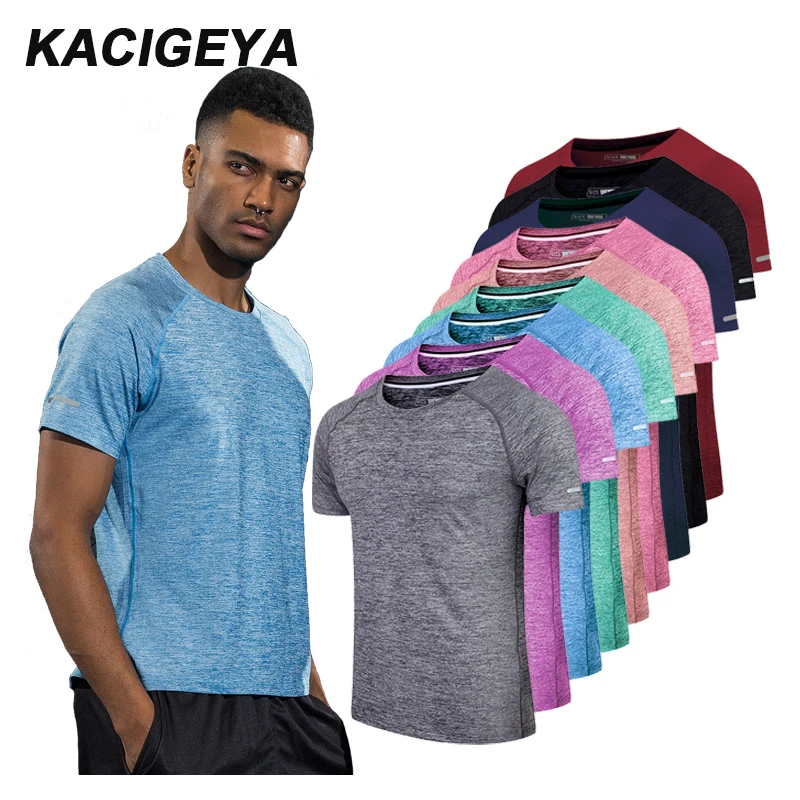 Camisa de Compressão para Homens e Mulheres Esportiva de Manga Curta para Academia e Corrida Camiseta