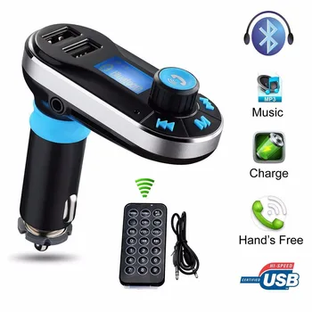 

BT66 Car Mp3 Player Dual USB Car Charger Support U Disk/TF/AUX Handsfree FM Transmitter Bluetooth Receiver Bluetooth Car Kit