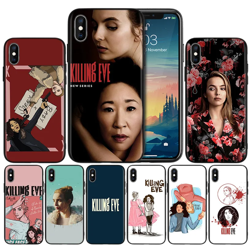 

Killing Eve Soft Black Silicone Case Cover for iPhone 7 8 XS Max XR X 6 6S 5 5C 5S SE Plus
