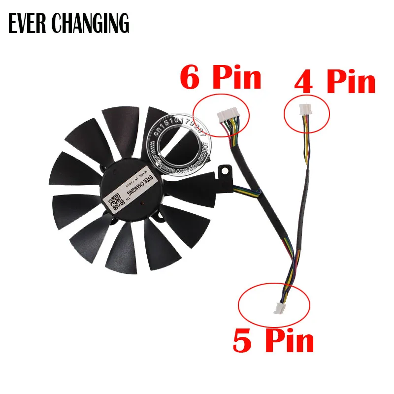 Cooler Fan For ASUS STRIX GTX980TI RX480//580 R9 390X//R9 390 GTX 1060 1070Ti