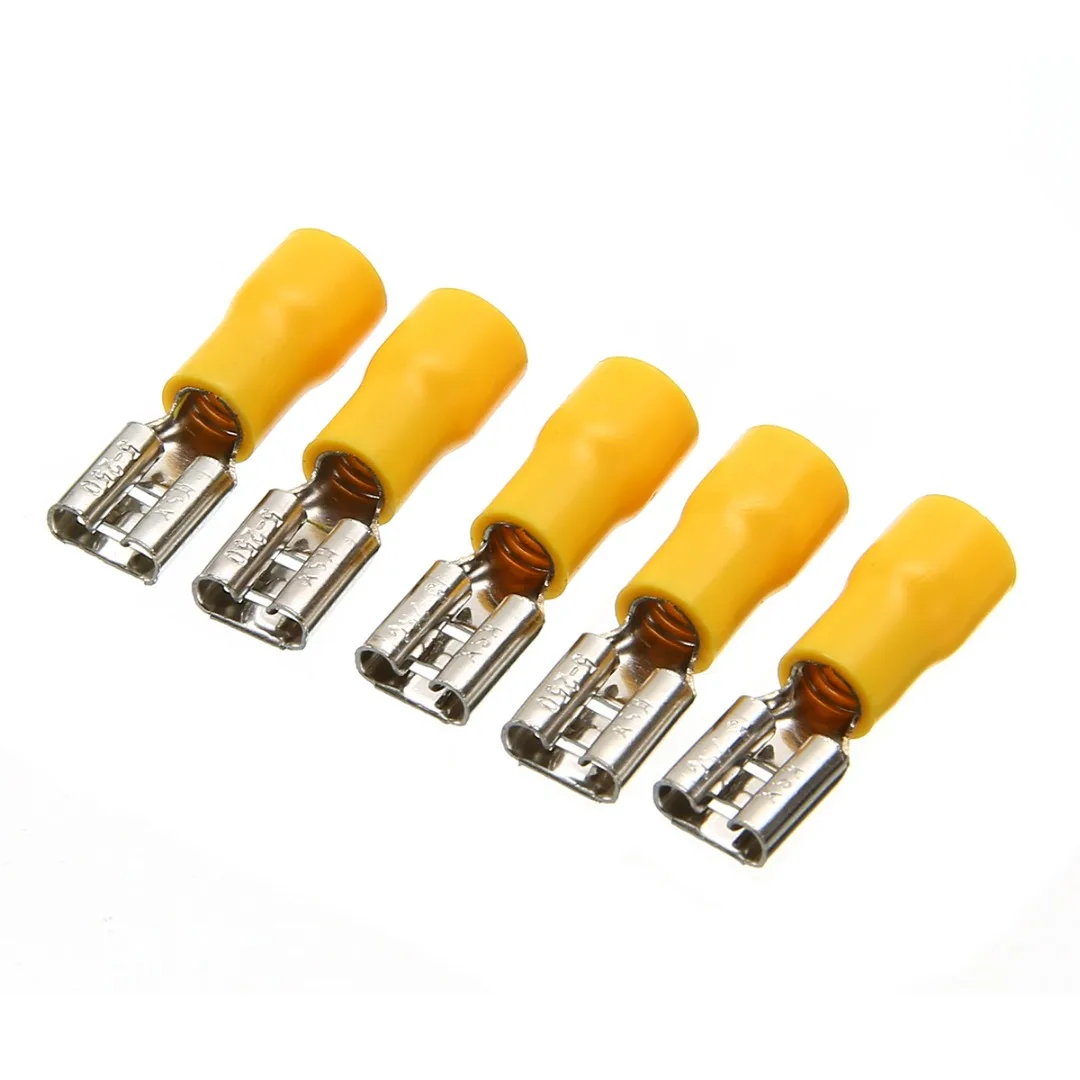 Buy 50pcs Yellow Insulated Crimp Terminals 10 12 AWG