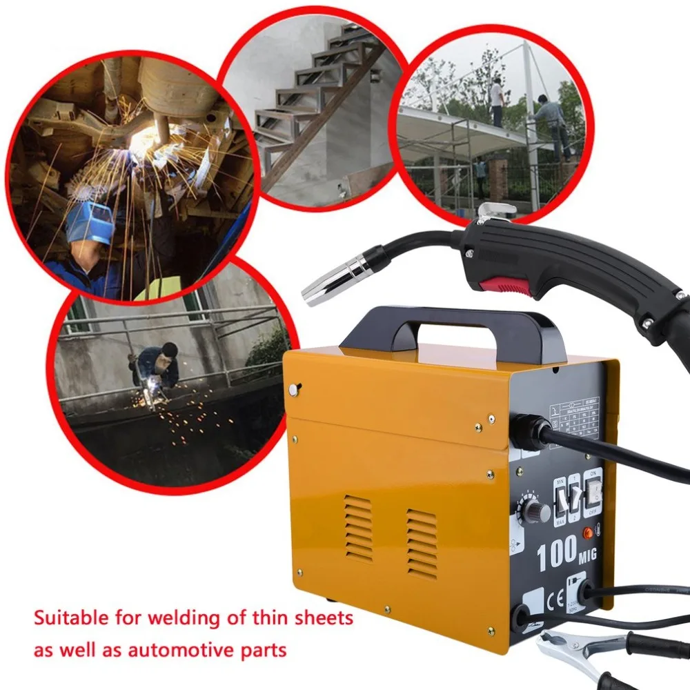 

Multipurpose MIG100 Gas-Shielded Welding Machine Professional Electric Welding Machine Durable MIG Weldering Equipment EU Plug