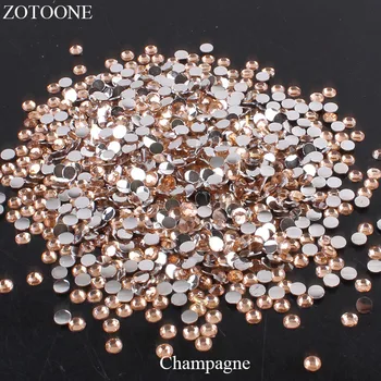 

ZOTOONE 1000pcs FlatBack Nail Art Non HotFix Resin Rhinestones Stones For Clothes Nail Art Decorations Strass Crystal Applique E
