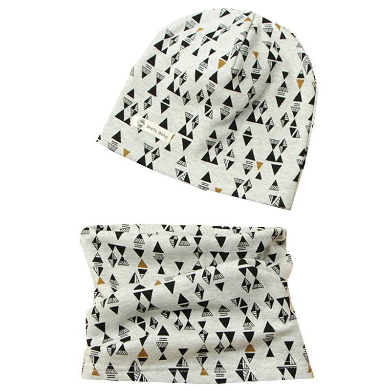 New 2019 Spring Autumn Winter Girls hat scarf set Cartoon Style Baby hat Children Hat Scarf-Collar set Cotton Kids Boys Hat Set