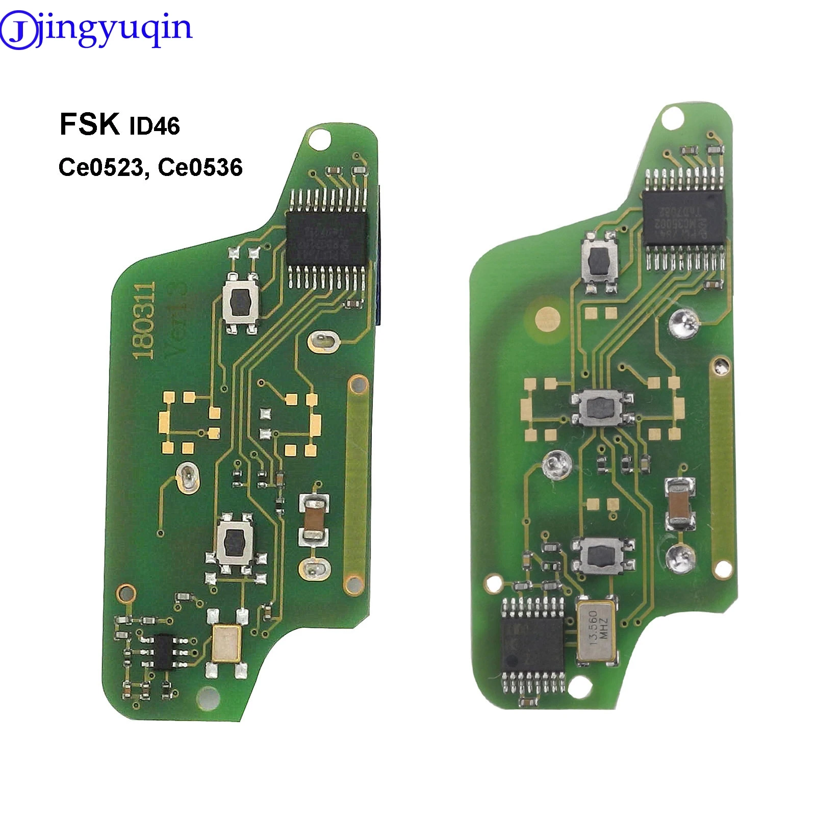 

jingyuqin 10p Remote ASK/FSK Key Board for Peugeot 207 307 308 407 607 807 For Citroen C2 C3 C4 C5 C6 CE523 CE536 7941 7946 Id46