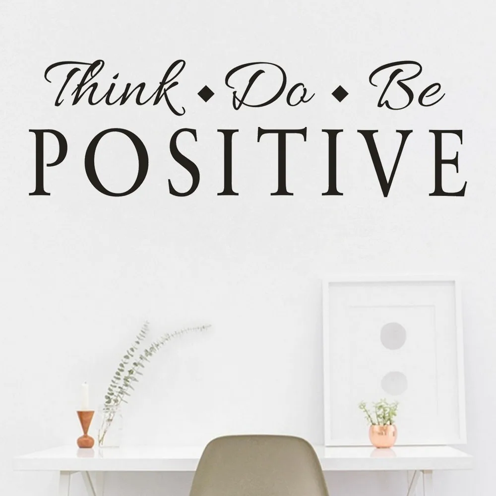 60cm x20cm Think Do Be Positive Vinyl Quote Wall Sticker Words Decals