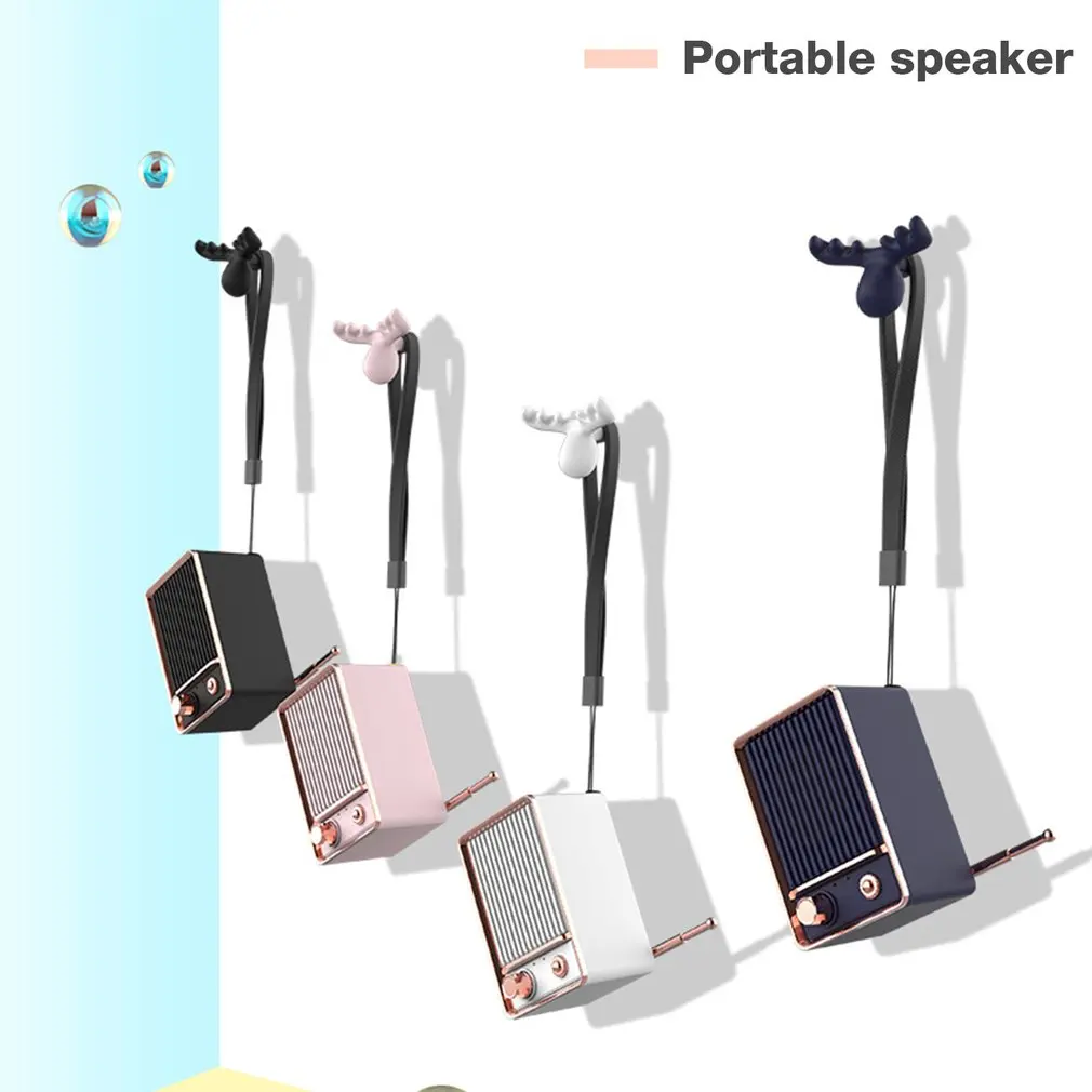 

2019 New Audio Portable Rechargeable Mini Retro Speaker HIFI Sound USB Cute Wireless Stereo Subwoofer Heavy Bass Speaker