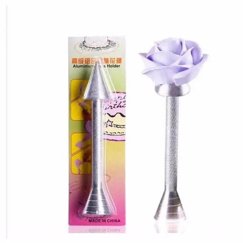 

1PC Pastry Sticks Roses Flower Holder Decoration Baking Cone Cream Tools Piping Cake Aluminium Alloy Rod Free Shipping