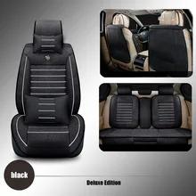 2017 New High quality linen car seat cover Front & Rear Complete Set Universal cushion styling  Automobiles