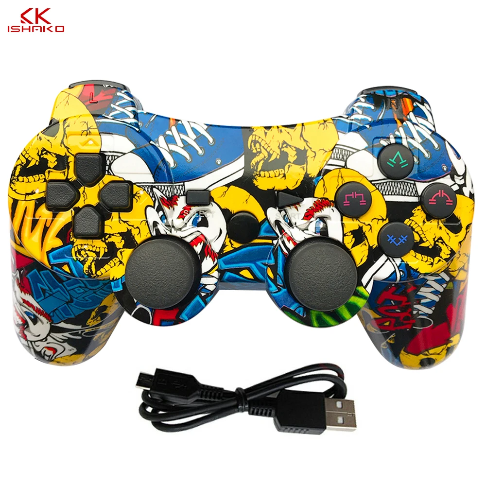 

K ISHAKO mutil-colored wireless bluetooth gamepad for ps3 Pro controller Gamepad Dualshock Joystick for Plastation3 Consoles