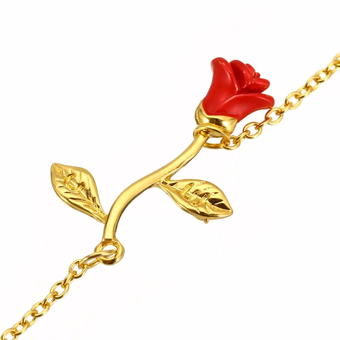 Charms Bracelet Adjustable Pulseras Mujer Fashion Rose Flower  Bracelets & Bangles For Women Wedding Jewelry Shellhard
