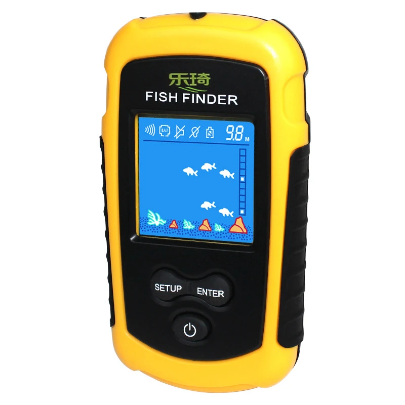 FFC1108-1 الصيد إنذار 100 متر المحمولة سونار LCD السمك المكتشفون الصيد إغراء السونار الصيد مكتشف أداة