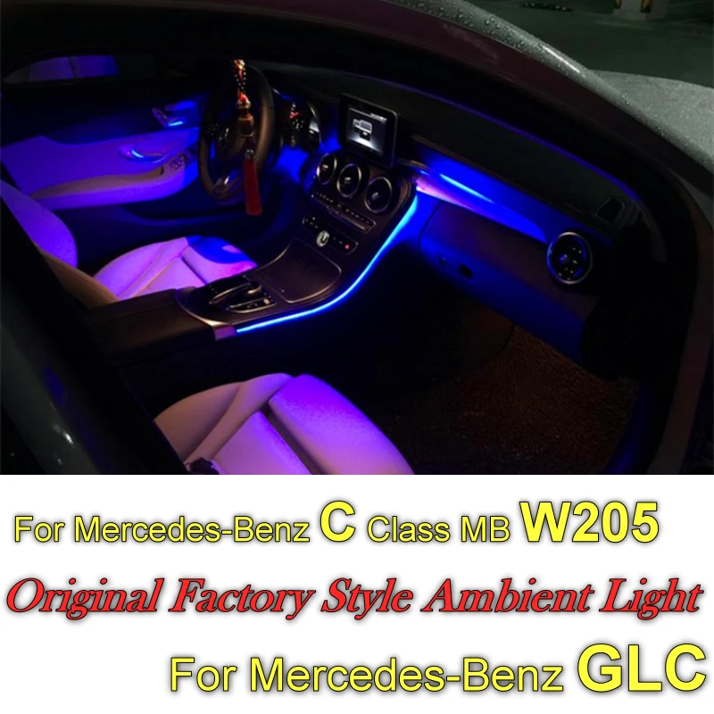 Car Ambient Light For Mercedes Benz C Mb W205 Glc X253 C253 2014~2022  Dashboard Interior Oem Original Atmosphere Advanced Light - Decorative  Lamps & Strips - AliExpress