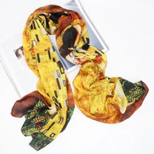 Шелковый шарф из полиэстера с принтом длинные шали элегантные женские приличные легкие шарфы Палантин из фуляра бандана Женские палантины LL190202C