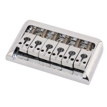 

Musiclily Edged 6-Strings Non Tremolo Guitar Bridge, Chrome