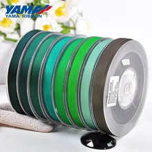 

YAMA 1/4 inch 6mm 100 yards/lot Green Series Wholesale Grosgrain Ribbon for Diy Dress Accessory House Wedding Decoration