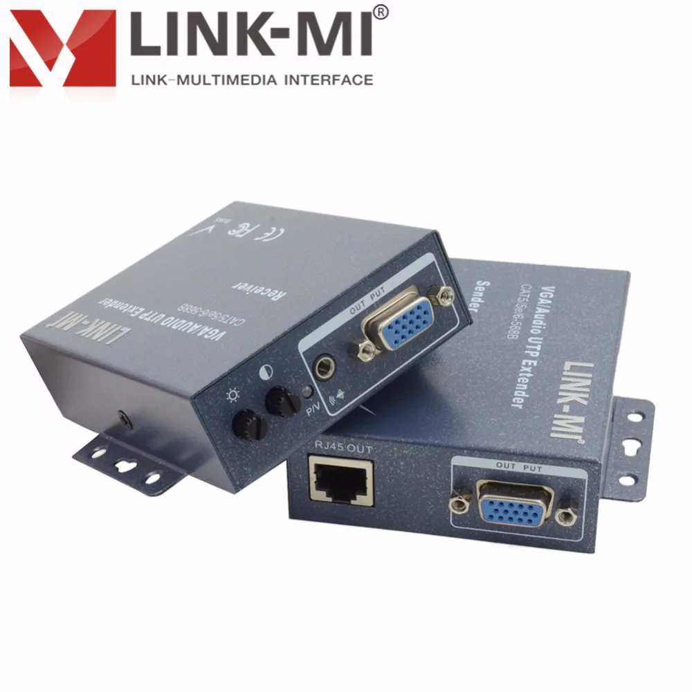 LINK-MI 101TR-1 328ft/100 м аудио расширитель порта VGA hdmi передатчик и приемник по Cat5/5e/6 Поддержка локальной и удаленной мониторы VGA