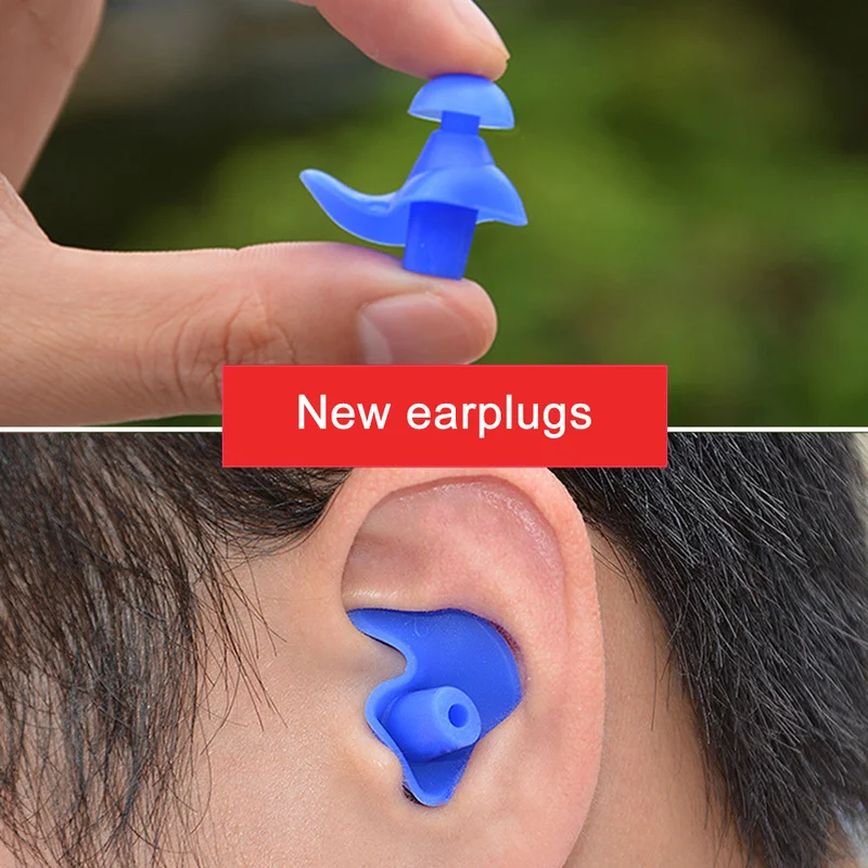 1 pair of soft earplugs environmental protection waterproof and dustproof professional sports swimming water diving accessories