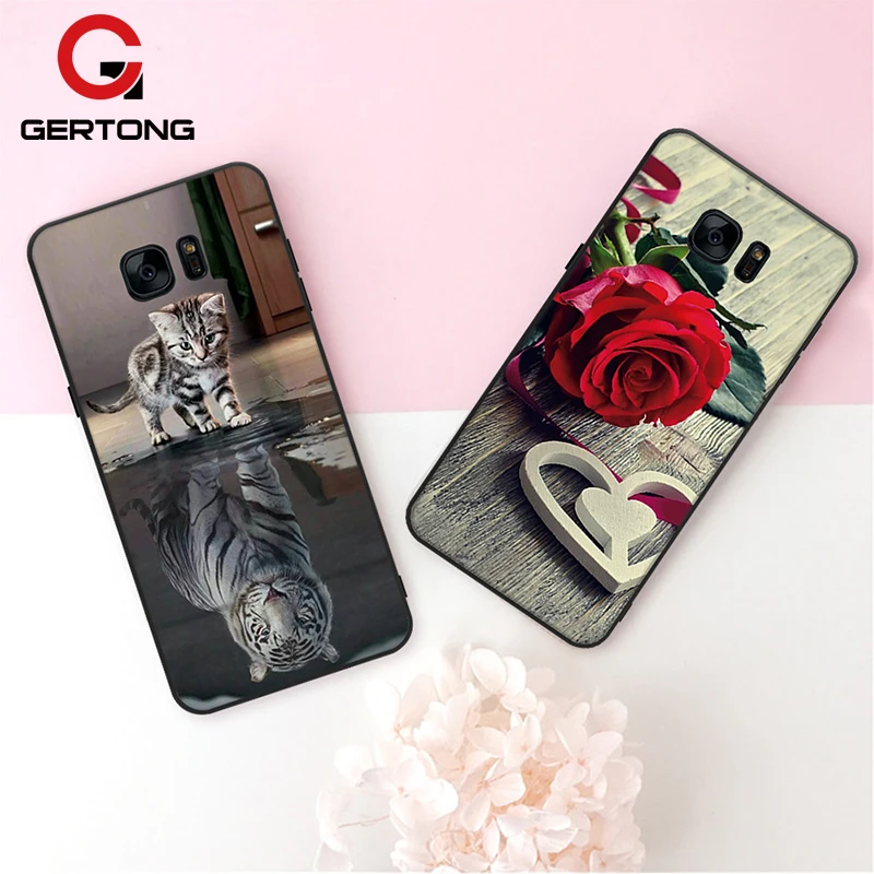 

GerTong Back Cover Case For Samsung Galaxy A8 Plus 2018 J5 A3 A7 2017 J3 J5 J7 2016 S8 Rose Animals Mobile Phone Bags Case Coque
