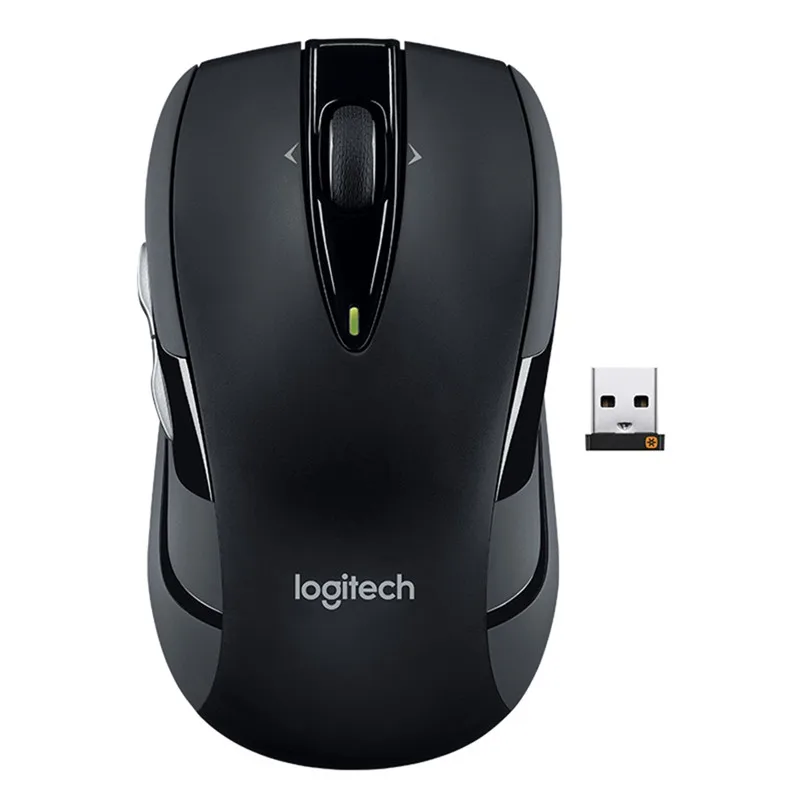 Оригинальная logitech M545 Беспроводной Мышь лазерный 2.4GH Беспроводной Мышь с двумя дополнительными кнопки для большого пальца для ПК игровой ноутбук для дома и офиса Мышь - Цвет: BLACK