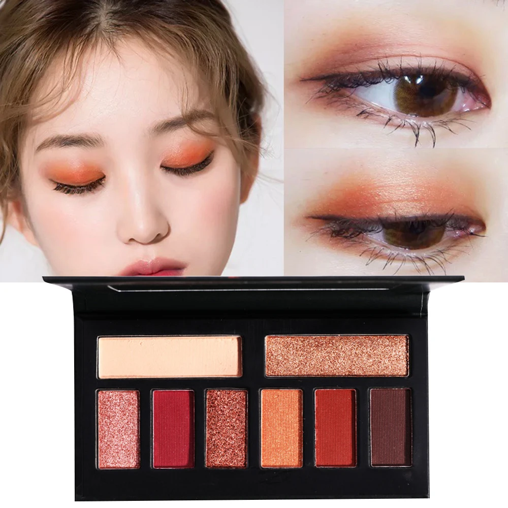 

KIFONI 8 Colors Matte Shimmer Eyeshadow Palette Glittle Pigmented Eye Shadow Powder Beauty Cosmetic TSLM2