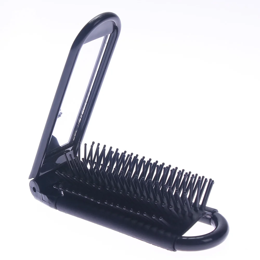 

Professional Travel Hair Comb Portable Foldable Comb with Mirror Compact Pocket Sizes Wallet Travel Comb styling hair Tools