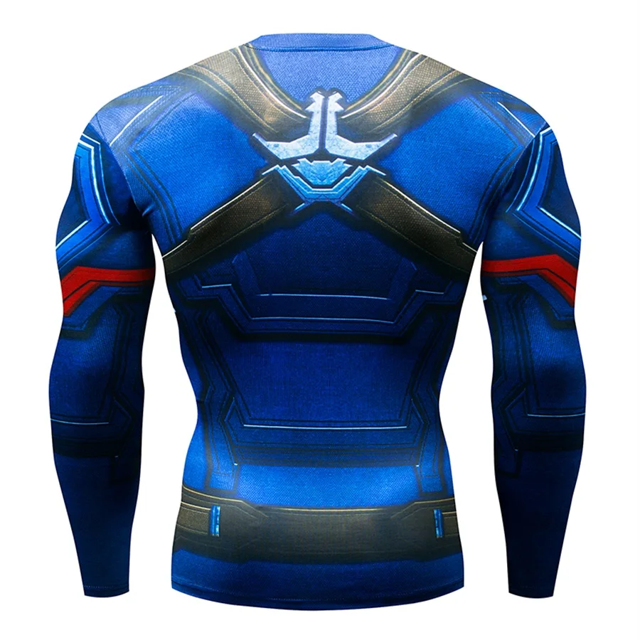 Мужской комплект из двух предметов «Мститель Капитан Америка»; костюмы для косплея; Мужская футболка для кроссфита; одежда для фитнеса; леггинсы; брюки; компрессионный спортивный костюм