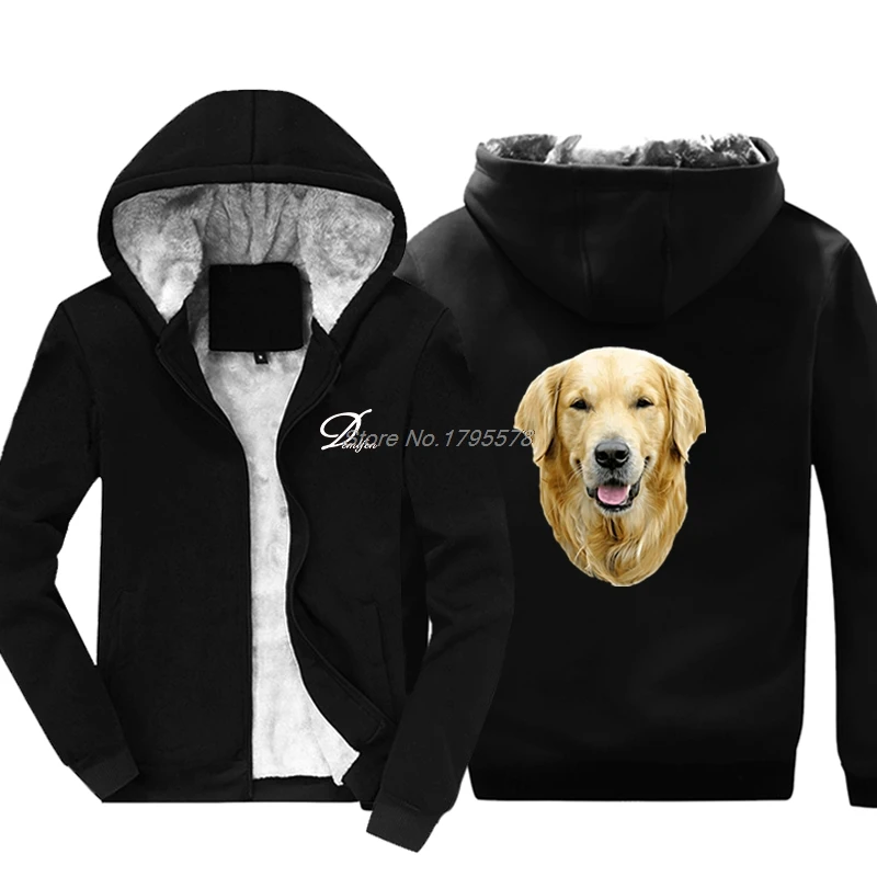 

Golden Retriever Dog Portrait Animal Novelty Hoodie Harajuku Thicken Cotton Sweatshirt New Fashion Hot Base Shirt Cool Jackets