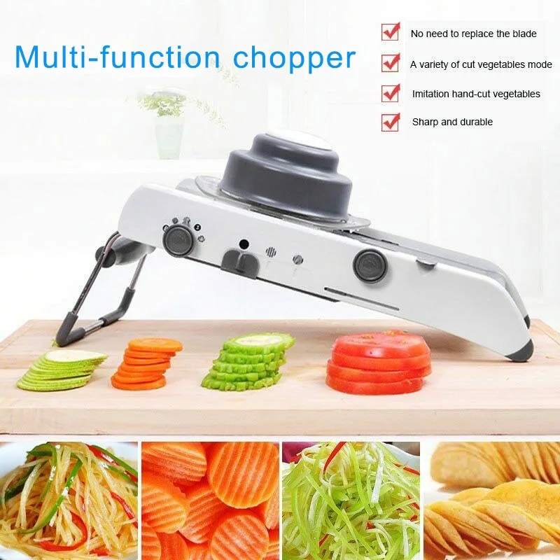 

Mandoline Slicer Manual Vegetable Cutter Professional Grater with Adjustable Blades MAL999