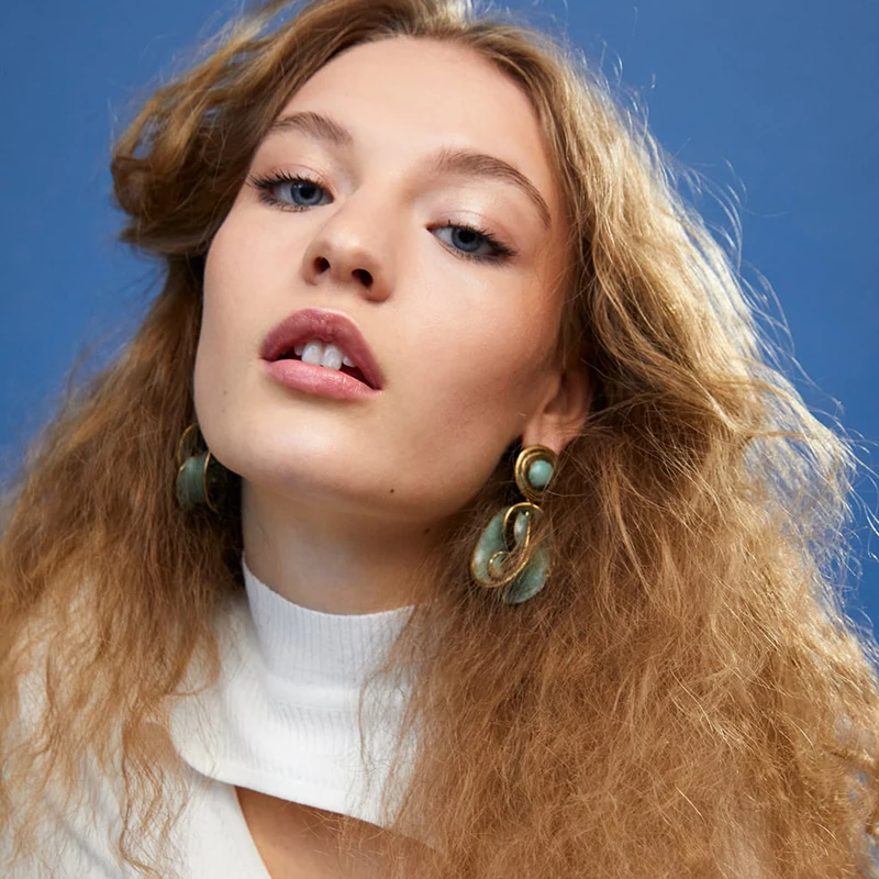 Женские винтажные серьги подвески ZA Bijoux Винтажные в этническом стиле для свадьбы