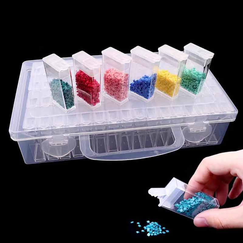 

Diamond Painting Box Tools Beads Container Resin Rhinestone Daimant Embroidery Stone Storage Accessory Mosaic Convenience Box