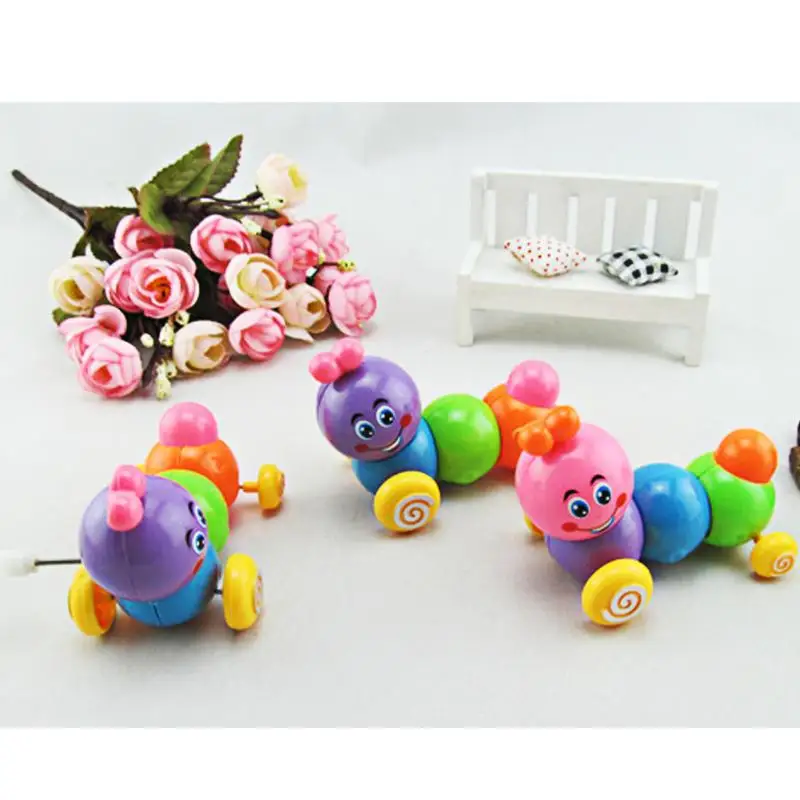 

Toys For Kids Cute Animals Colorful Caterpillar Wind-up Toys Baby Developmental Montessori Educational Learning Toy Random Color