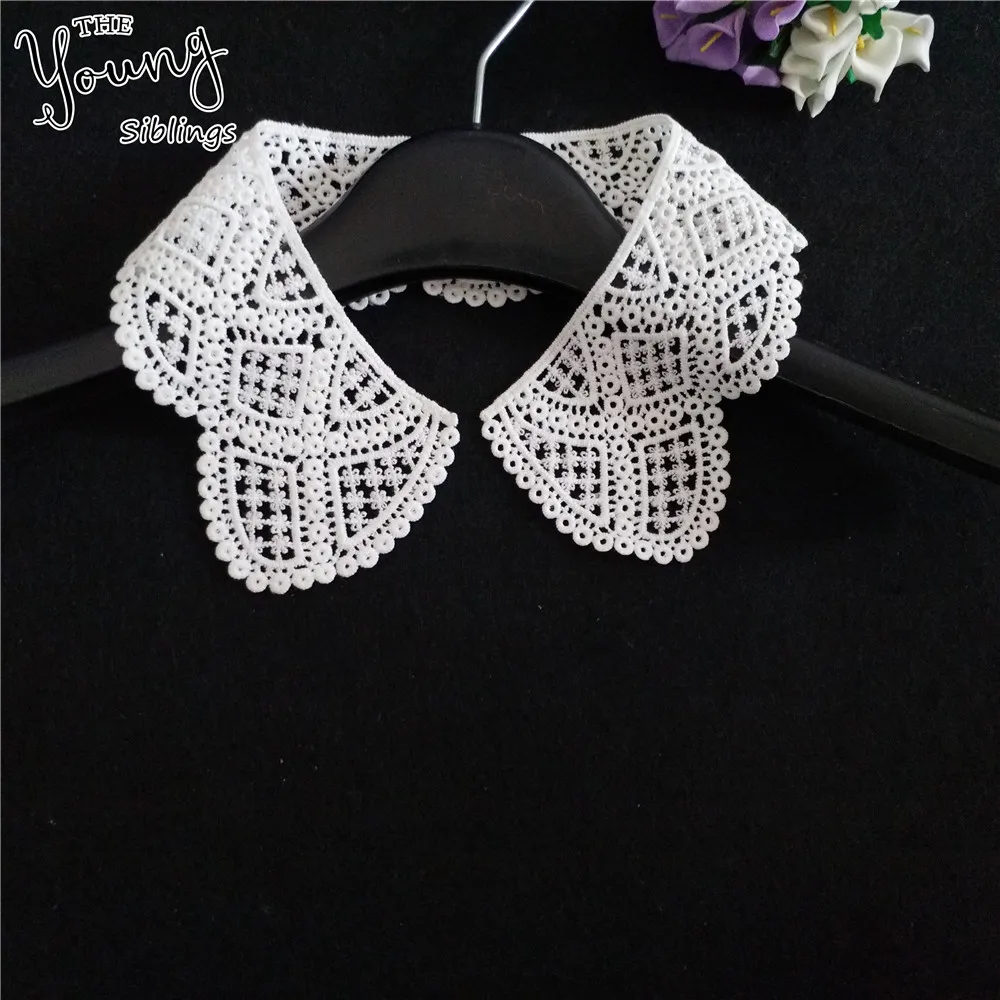 

New arrive white Embroidered Lace Collar Applique Embroidery Sewing lace Neckline Fabric DIY Craft Dresses Accessories 1pcs sell