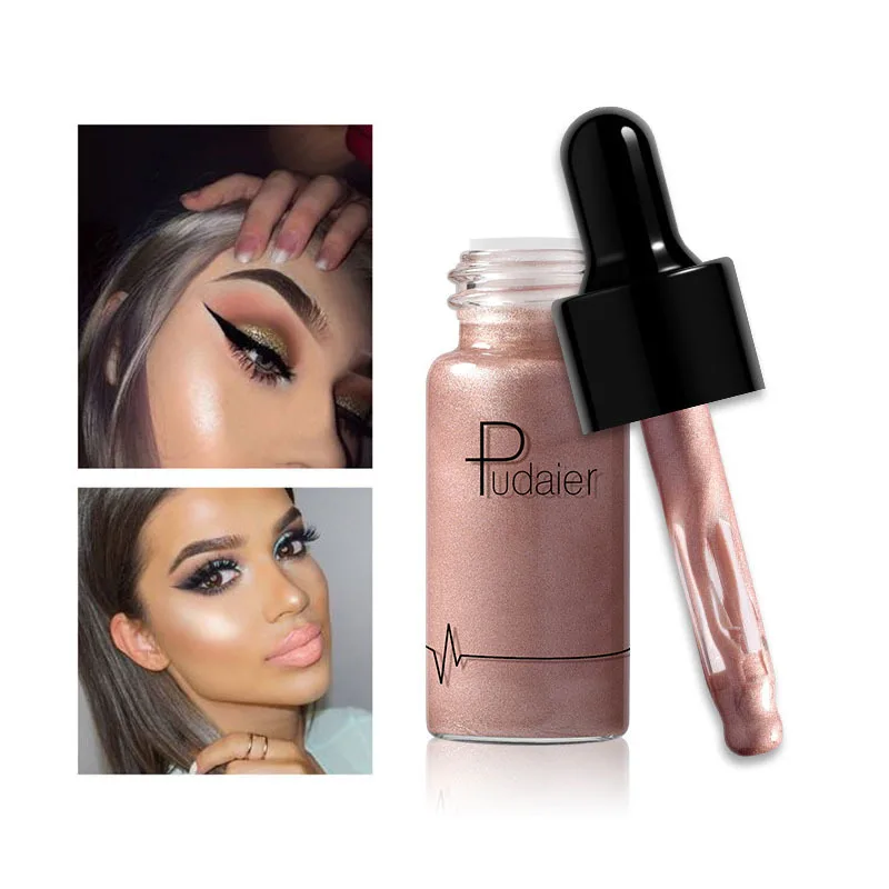 

Shimmer Face Glow Liquid Highlighter Long Lasting Makeup Cosmetic 12 Colors High Smooth Brighten Highlighter Concealer TSLM1