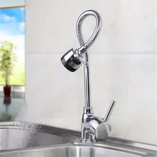 Новые однотонные латунь Кухня смеситель холодной и горячей Кухня нажмите на одно отверстие водопроводной воды Кухня кран