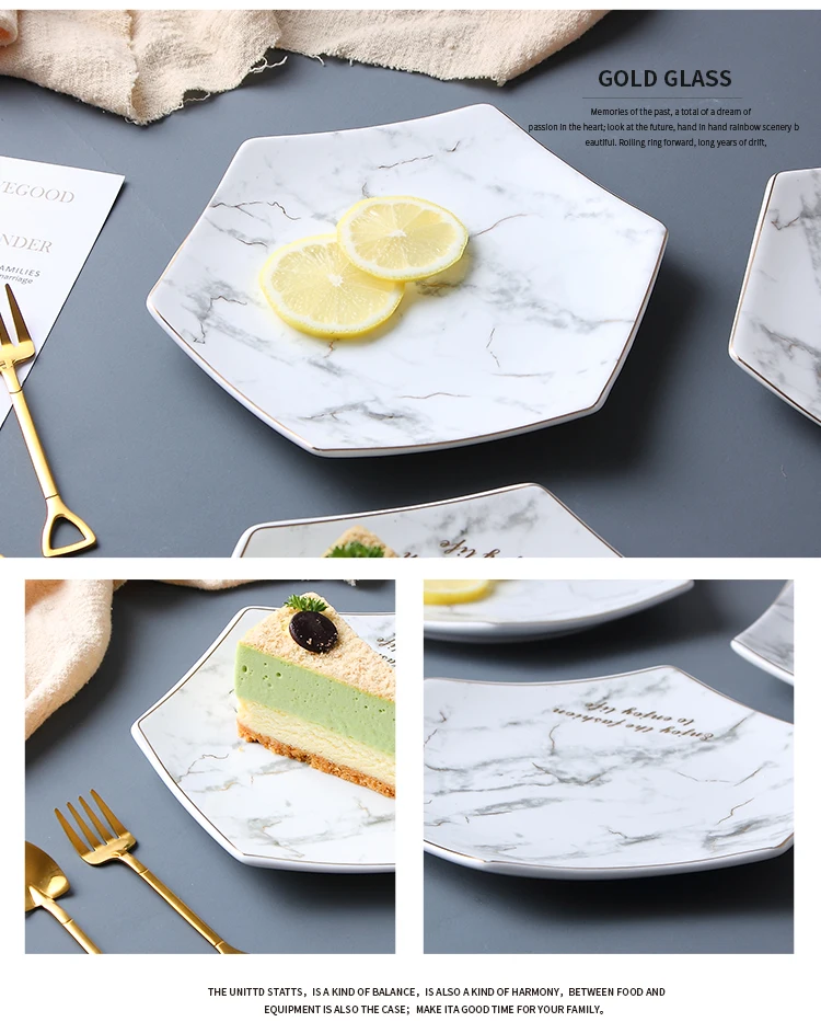 Креативные мраморные блюда керамическая салатная миска кухонные столовые приборы инструменты для еды фруктовый поднос