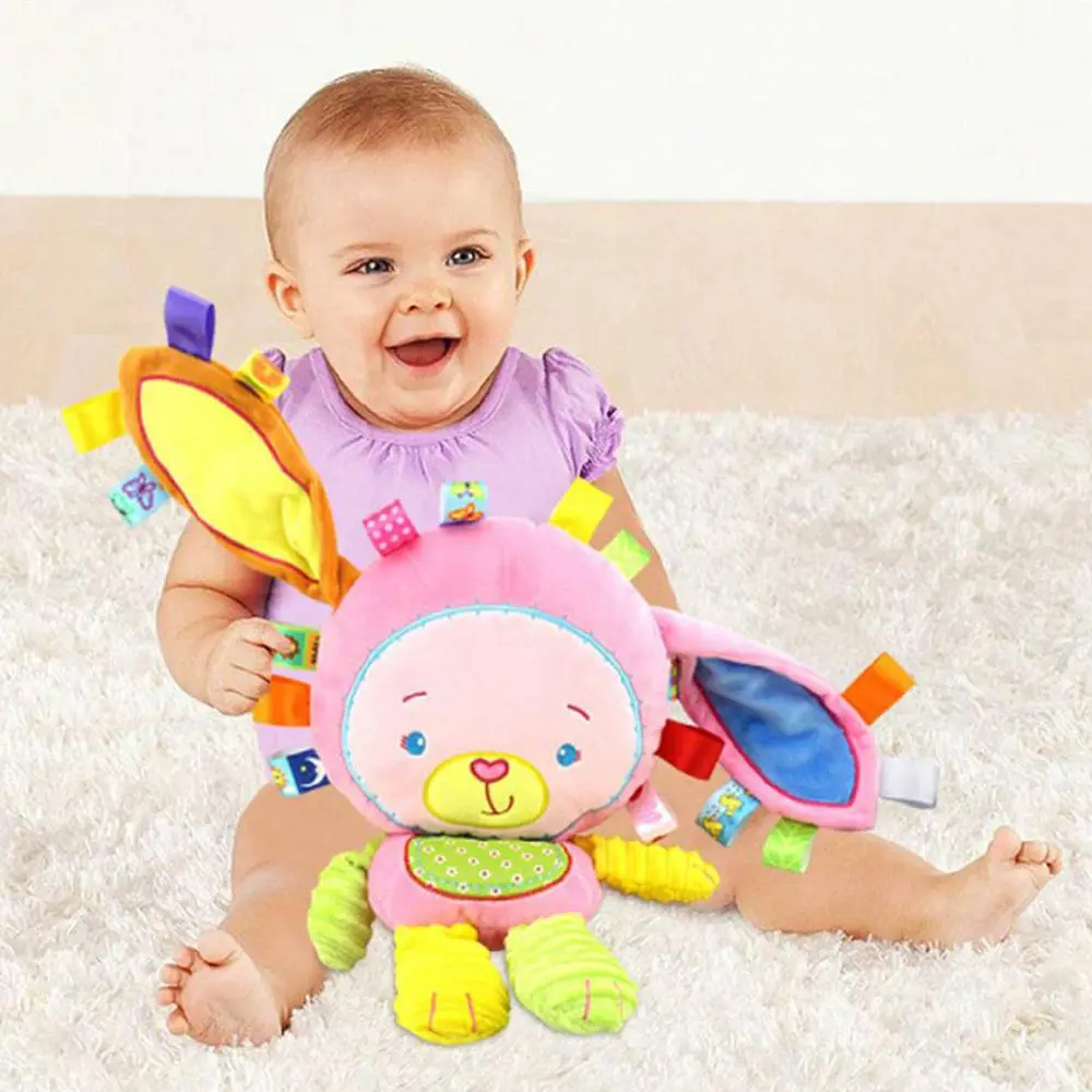 

Bearoom Toys For Baby Cute Animal Rattle Plush Pacify Doll Baby Hand Bell Educational Toy Mobiles Ring Bell For Girls Boys