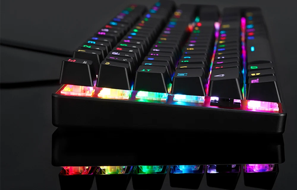 Оригинальная игровая механическая клавиатура Motospeed с RGB подсветкой, 104 клавиш, синий/красный переключатель, USB Проводная клавиатура на русском/английском языке для геймеров