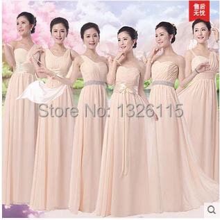 Plus Size 2017 6 Design Double Shoulder Women Elegant Long Chiffon Plus Size 2017 6 Design Double Shoulder Women Elegant Long Chiffon Wedding Bridesmaid Dresses Light Purple Dark Blue Champagne In From
