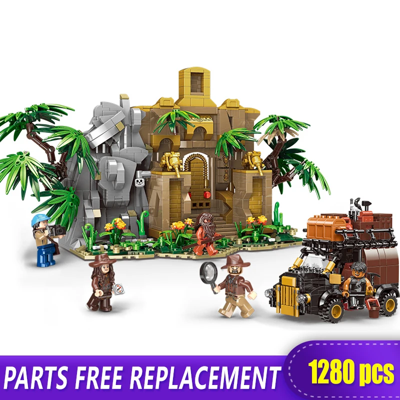 

XINGBAO New Genuine 1280Pcs Man vs. Wild Tribal Castle Model Building Blocks Bricks Toys As Funny Boy Gifts Compatible With LOGO