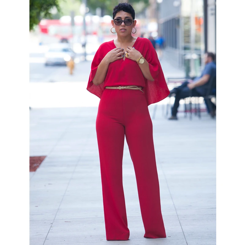 red spandex jumpsuit