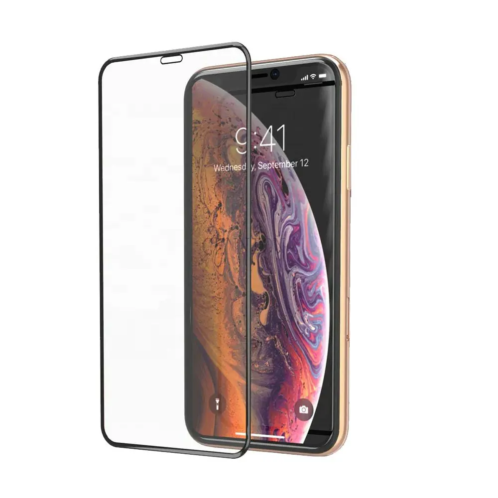 Заводская цена 5D полное покрытие закаленное стекло протектор для iPhone X XR Xs Max 6s 6 8 7