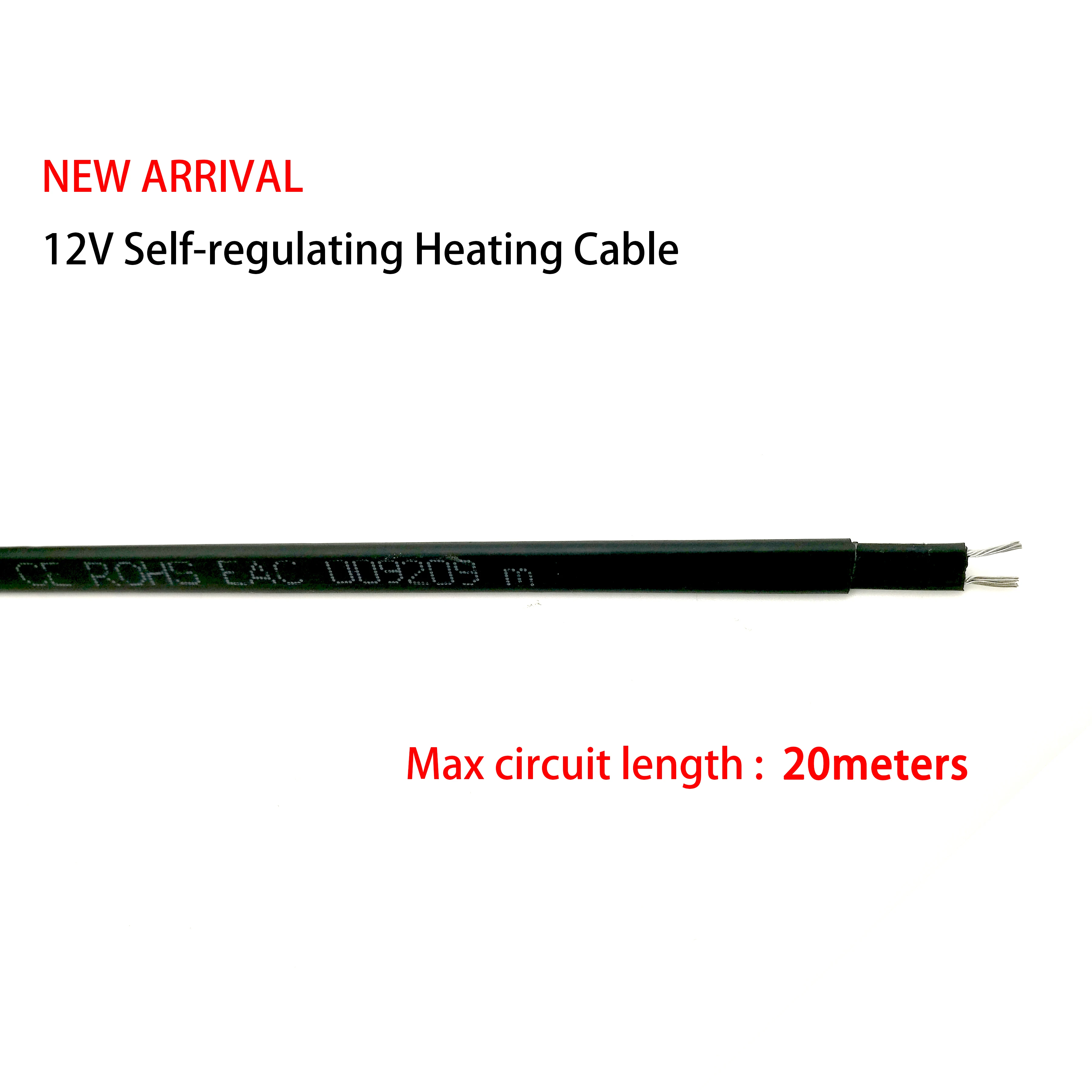 Новое поступление хорошая цена 12 V может Применение 20 метров греющий кабель PE изоляции низкий Напряжение PTC нагреватель